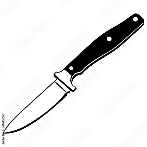 Elegantly Crafted Knife Pictogram, Depicting the Essence of Sharpness and Style.