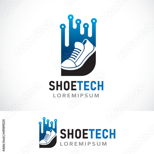 shoes shop logo design template © gunaonedesign