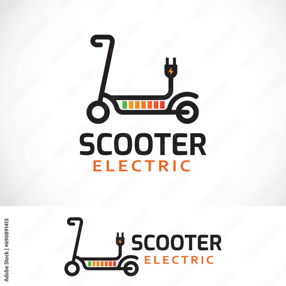 scooter electric logo design template scooter electric logo design template