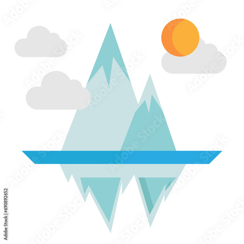 snow mountain illustration