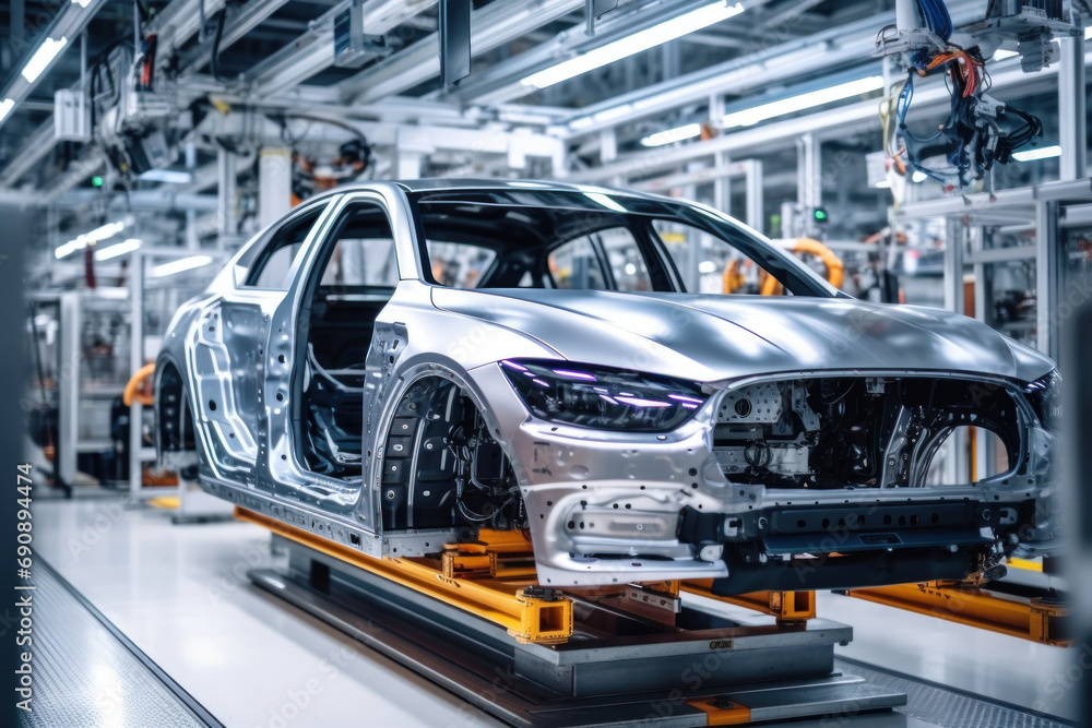 Automated assembly line for robot manipulators for the production of high-tech electric vehicles running on clean energy. Automated assembly line for robot manipulators for the production of high-tech electric vehicles running on clean energy.