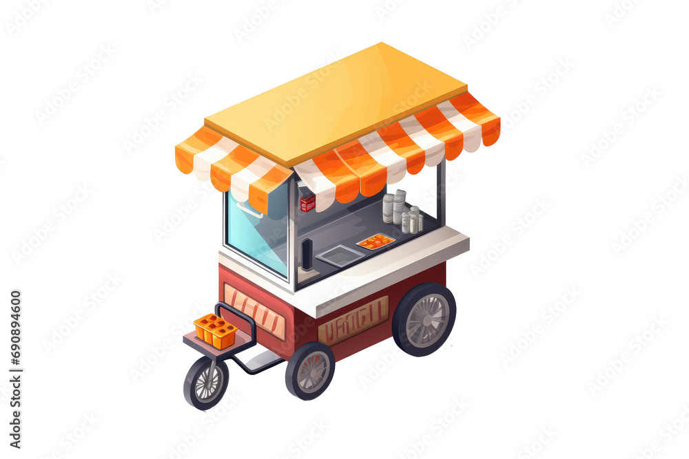 Isometric Street Cart Isometric Street Cart