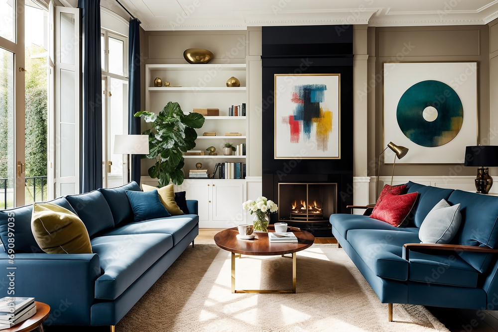 Fototapeta premium リビングのインテリア