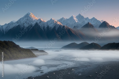 fog over the mountains