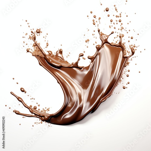 Chocolate splash real photo photorealistic stock