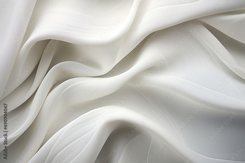 Fototapeta premium white textile fabric with texture and detail. Generative AI 