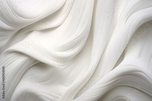 white textile fabric with texture and detail. Generative AI  photo