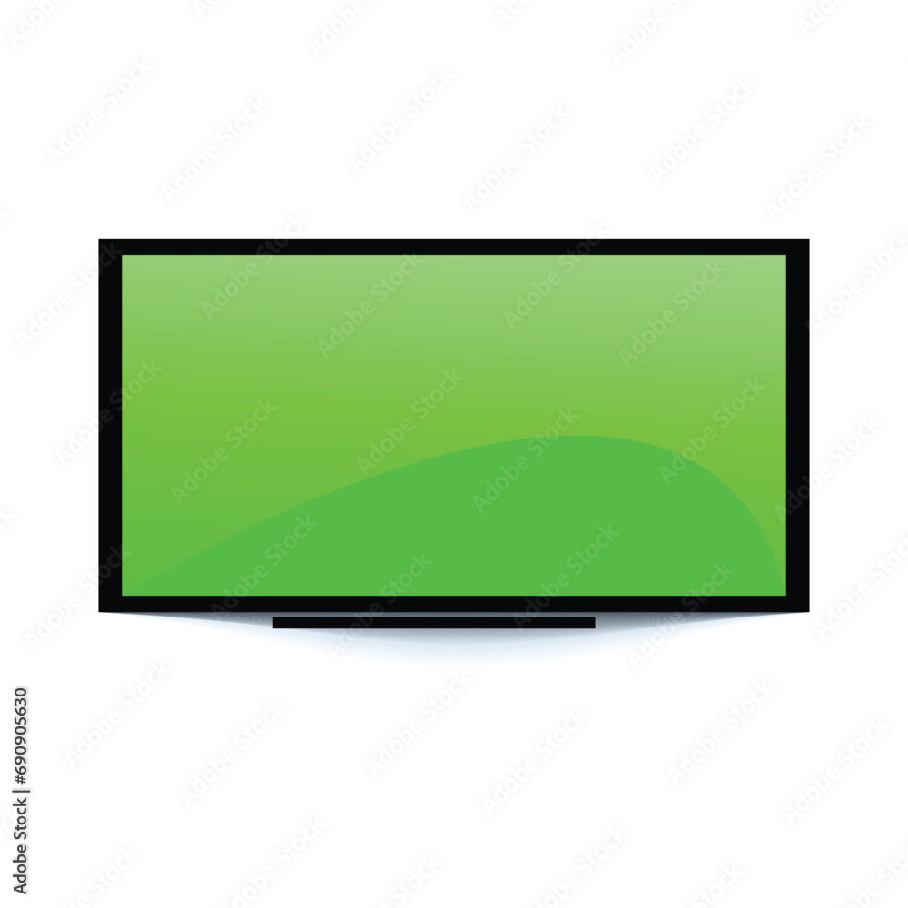 Realistic TV screen. Vector illustration design on transparent background Realistic TV screen. Vector illustration design on transparent background