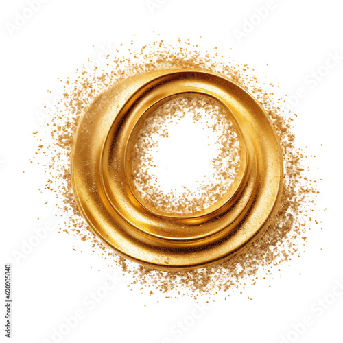 gold sparkling glitter ring circle 