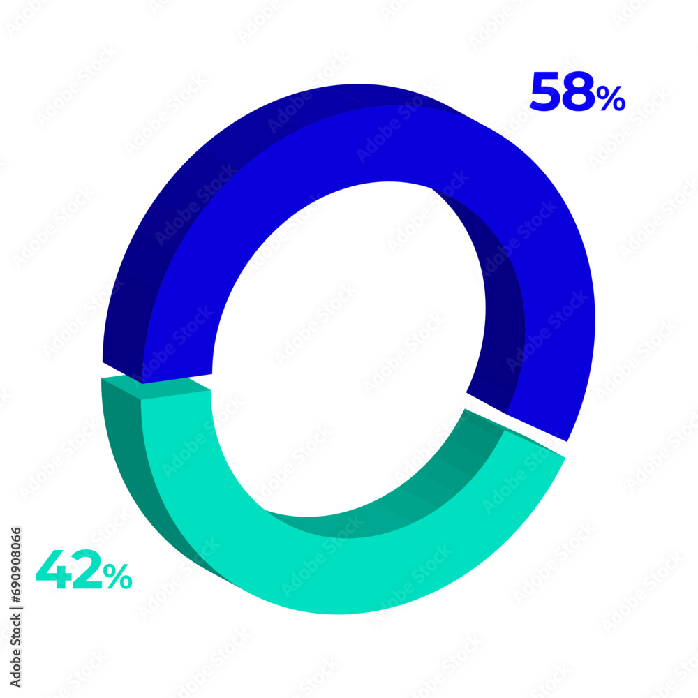 42 58 3d donut pie chart illustration eps vector 42 58 3d donut pie chart illustration eps vector