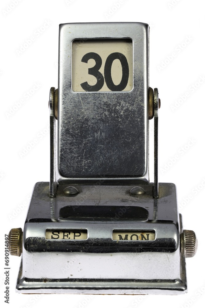 Fototapeta premium perpetual calendar showing September, 30 isolated on white background