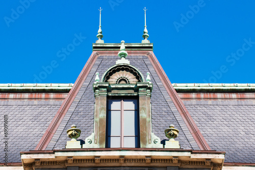 The roof of the museum in Matsuyama city is built on a Renaissance-style villa. Matsuyama, Japan
