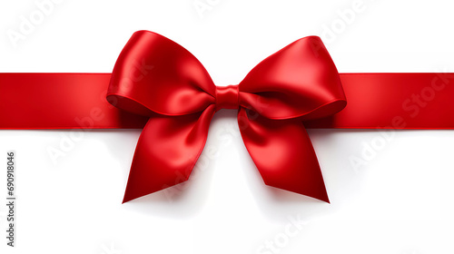 A red ribbon with a bow on it is shown in this image;