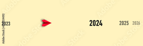 red plane flying to success from 2023 to 2024.
Action plan strategy is the idea of ​​taking all necessary steps to achieve your goal.
