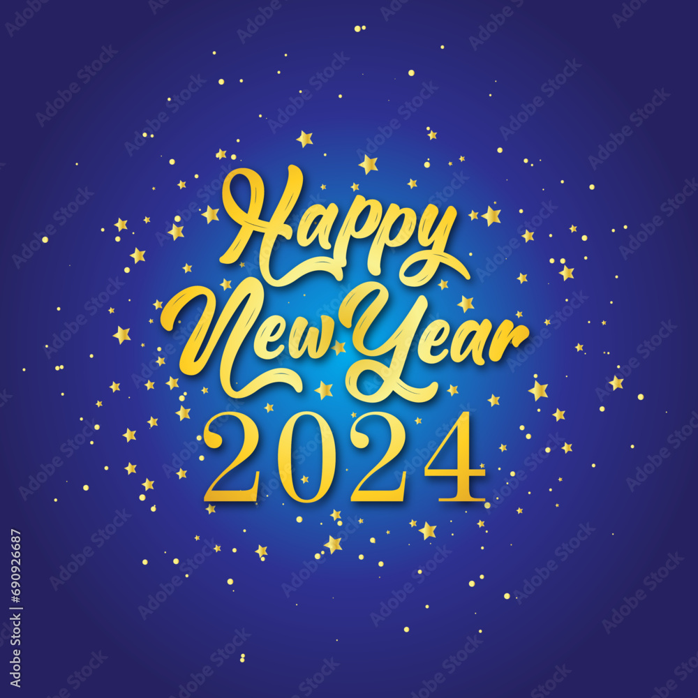 Fototapeta premium Happy New Year 2024, 2024, New year, Graphic, Vector New year, New, Graphic Element