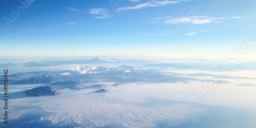 aerial view to Uyuni Salt Flat Bolivia © xartproduction