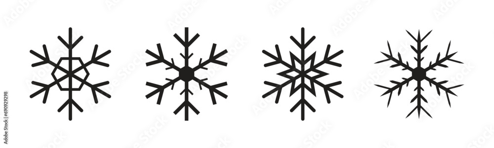 snowflake icon set. snow symbols in transparent background. vector illustrator snowflake icon set. snow symbols in transparent background. vector illustrator
