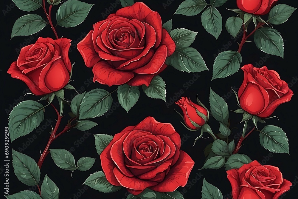 Valentine design on dark background Valentine design on dark background