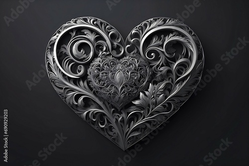 Valentine design on dark background