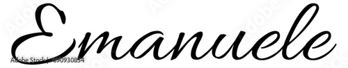 Emanuele- black color - name - ideal for websites, emails, presentations, greetings, banners, cards, books, t-shirt, sweatshirt, prints, cricut, silhouette,

