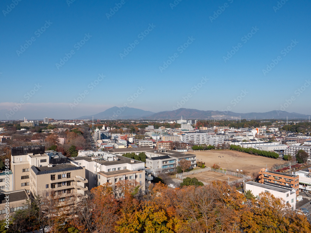 茨城県つくば市　松見公園の展望タワーからの眺め