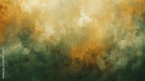 an abstract background with a blend of earthy greens, browns, and golds, reminiscent of a lush forest glade.