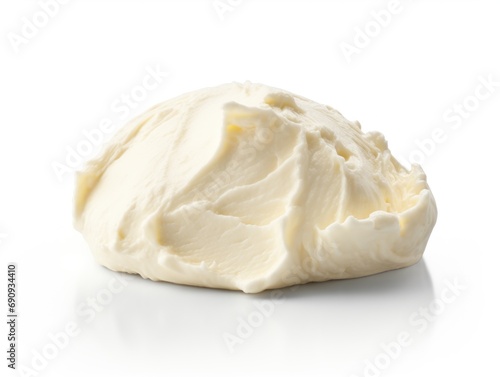 Cream cheese isolated on white background