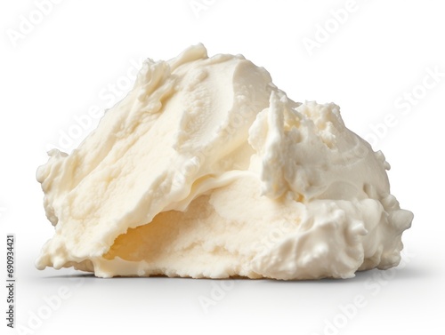 Cream cheese isolated on white background