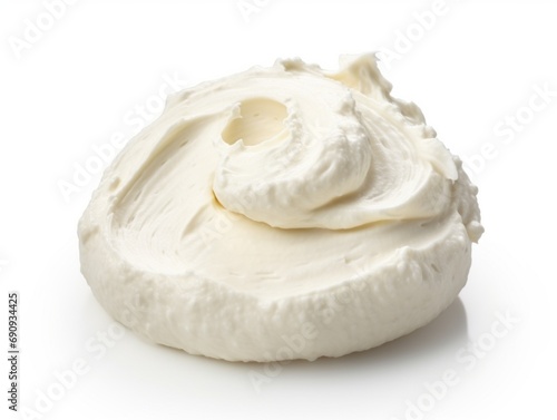 Cream cheese isolated on white background