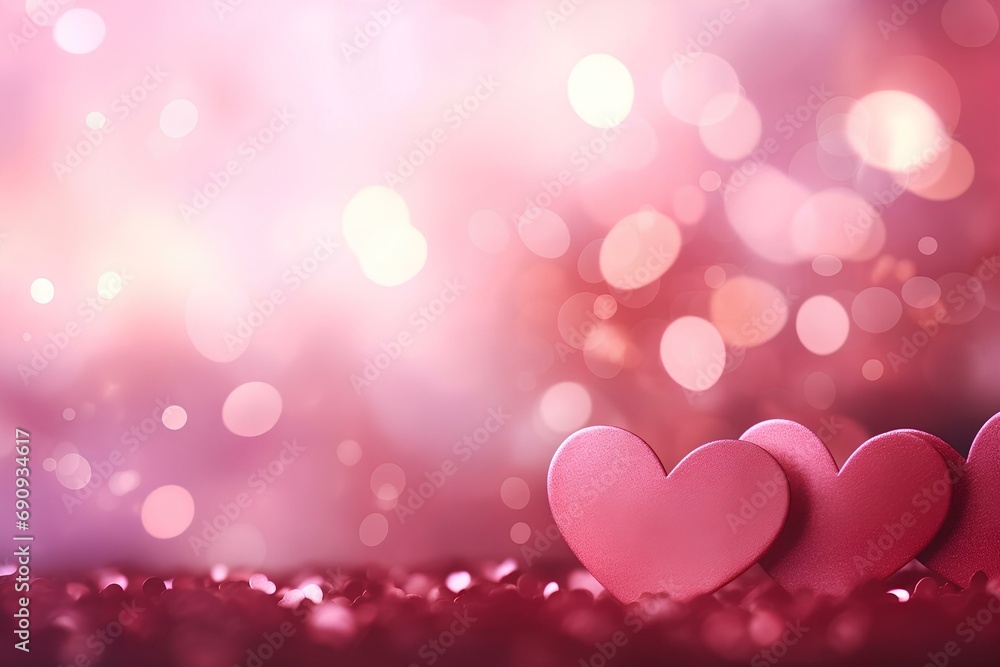 Valentine's day background with hearts, red romantic valentine's day background.