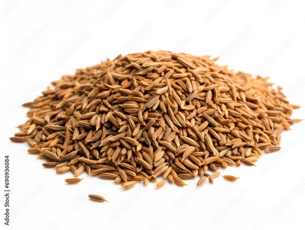 Cumin seeds isolated on white background Cumin seeds isolated on white background