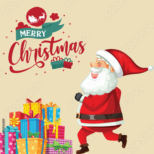 merry christmas 2023 post for instagram, ready to post, fully editable, social media size