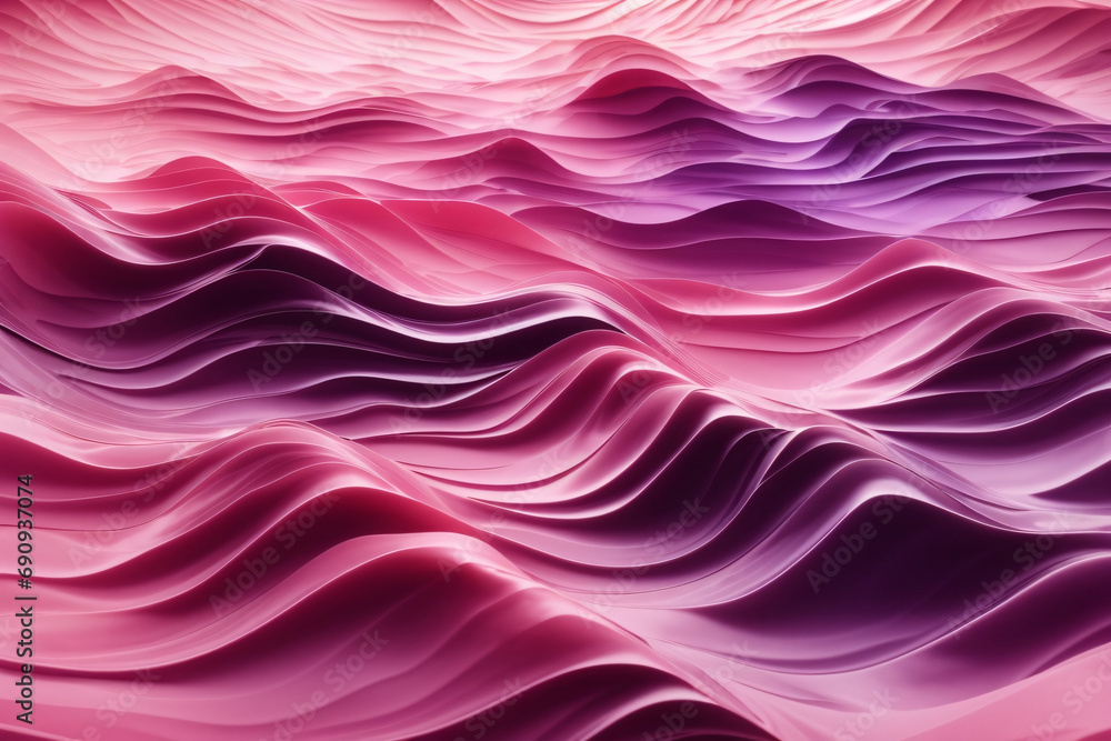 abstract 3D image of digital waves in shades of pink and purple. generative AI abstract 3D image of digital waves in shades of pink and purple. generative AI