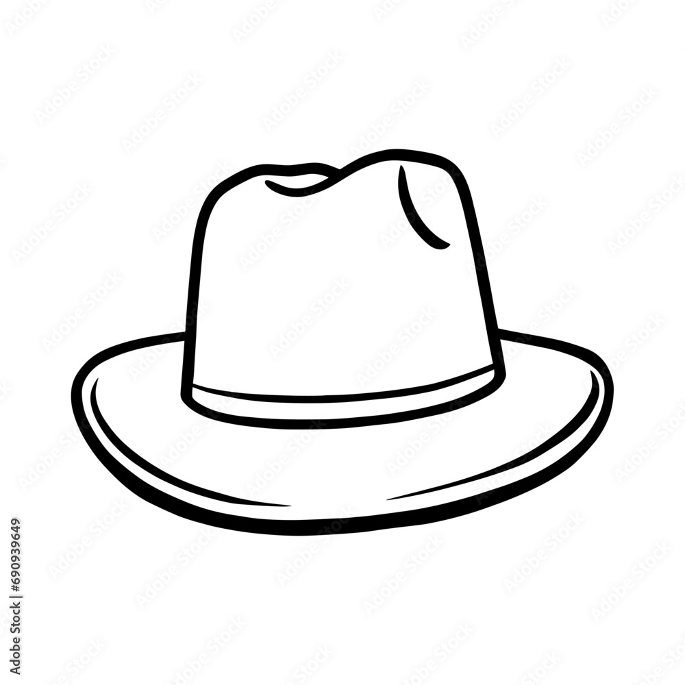 Western Cowboy Hat - Minimalist Vector Logo Design, Simple Isolated Icon Western Cowboy Hat - Minimalist Vector Logo Design, Simple Isolated Icon