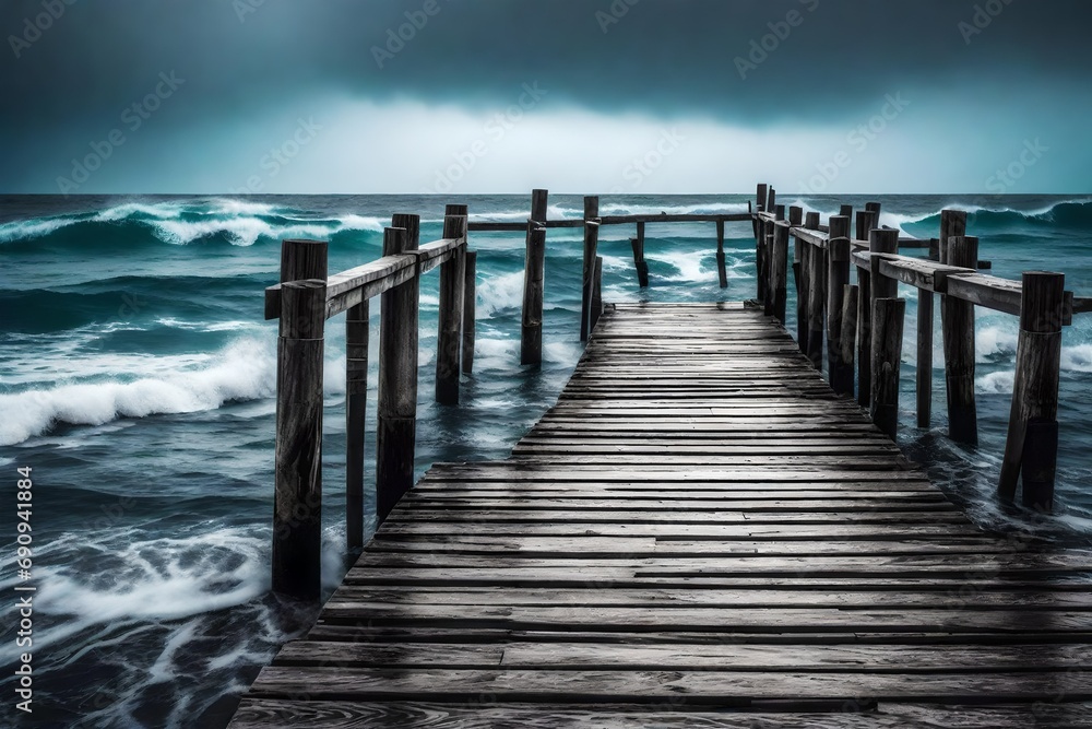 Fototapeta premium pier on the beach