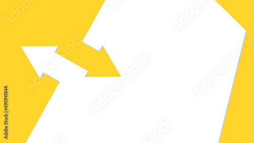 Background with two opposite arrows on one side and copy space