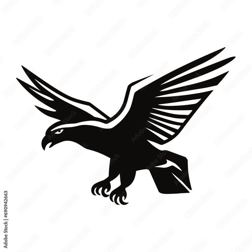 Wedge-tailed eagle - Minimalist vector logo design Wedge-tailed eagle - Minimalist vector logo design