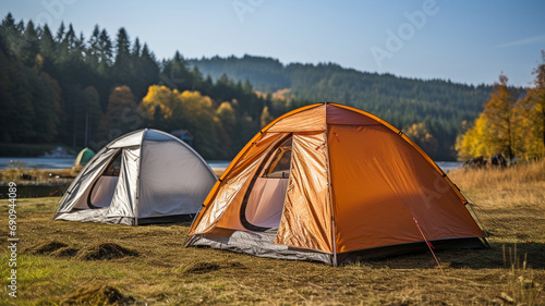 Tents for outdoor gatherings.