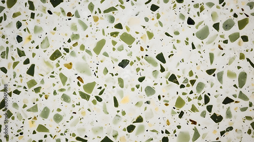 natural green terrazzo stone texture texture marble. Generative AI.