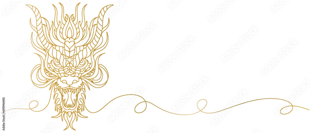 chinese new year dragon line art style vector eps 10 chinese new year dragon line art style vector eps 10