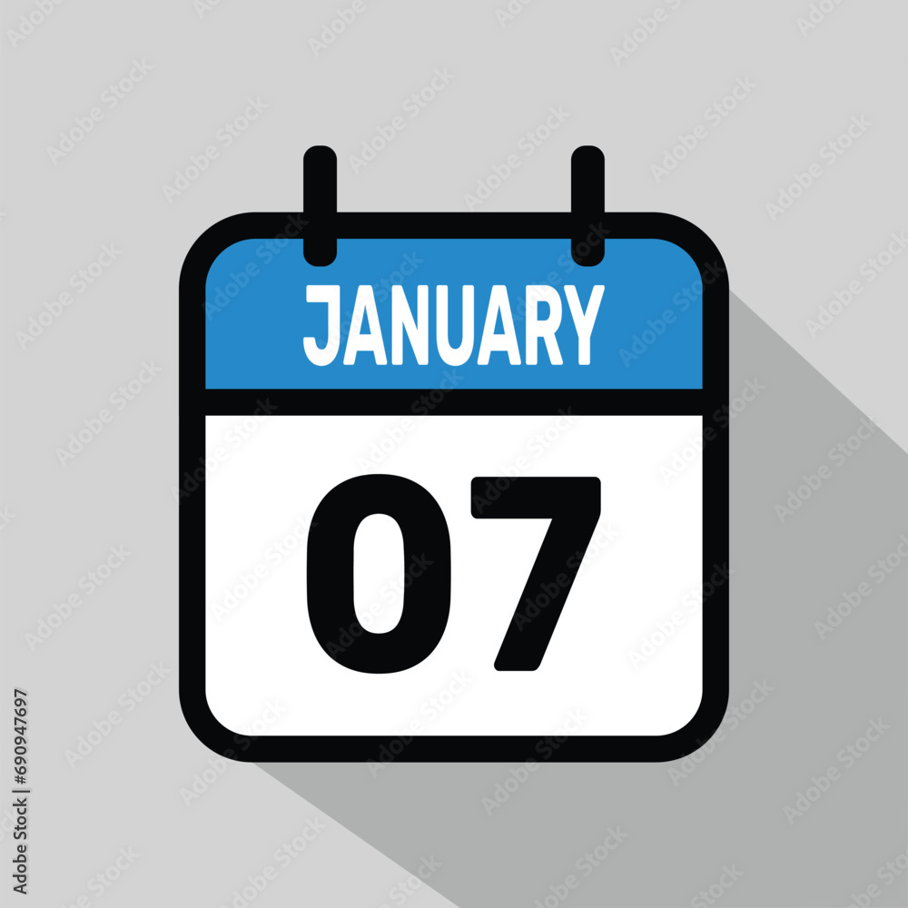 Vector Calendar March 07 illustration background design. Vector Calendar March 07 illustration background design.
