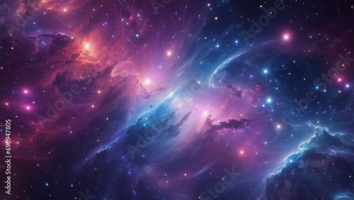 A stunning wallpaper of a magical nebula in outer space.