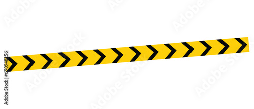 Black and yellow warning Caution tapes. Vector illustration.