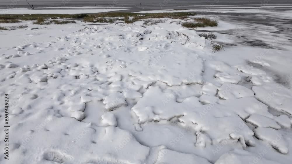 Winter mit Schnee und Eis an der Nordseeküste, Wattenmeer Winter mit Schnee und Eis an der Nordseeküste, Wattenmeer