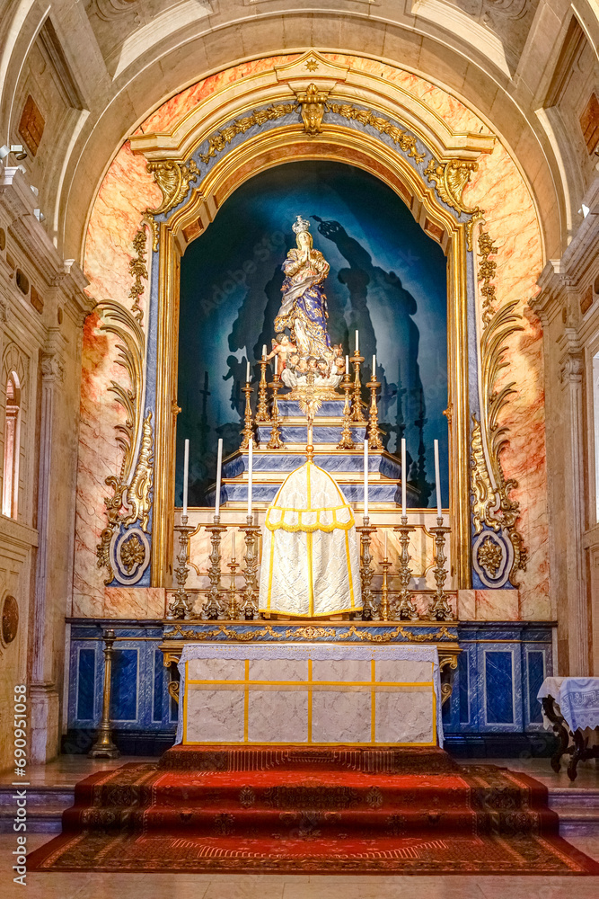 altar of the church of Nossa Senhora da Conceição Velha in downtown Lisbon