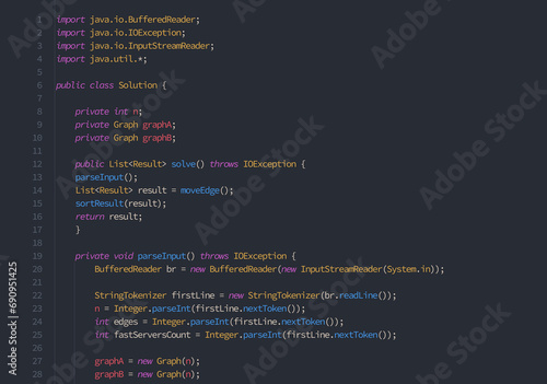 Background with source code