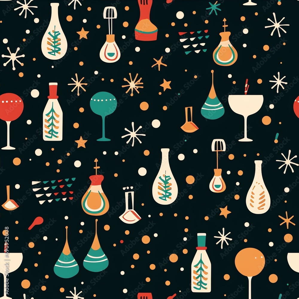 very simple create templates patterns of new years