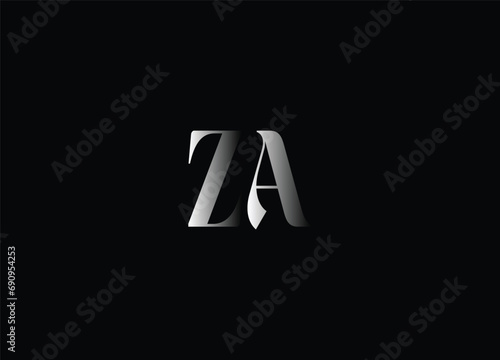 ZA Letter logo design and initial logo