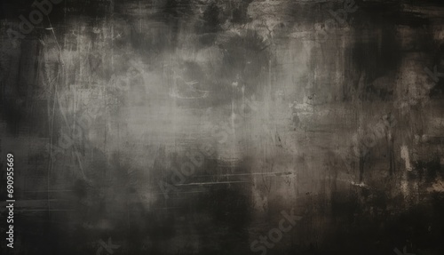 Dark distressed wall grungy background with spotlight background, Generative AI 