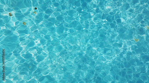 Top down view of a swimming pool in the sunshine